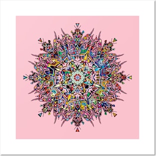 Pink & playful mandala Posters and Art